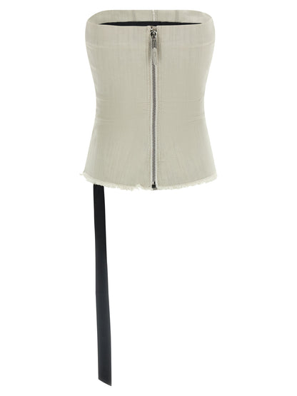 Tank Top by DRKSHDW for women in stretch denim cotton gray features an bespeak silhouette, showcasing an bespeak and bespeak for a truly sophisticated look.