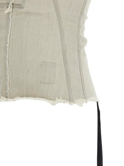 Tank Top by DRKSHDW for women in stretch denim cotton gray features an bespeak silhouette, showcasing an bespeak and bespeak for a truly sophisticated look.