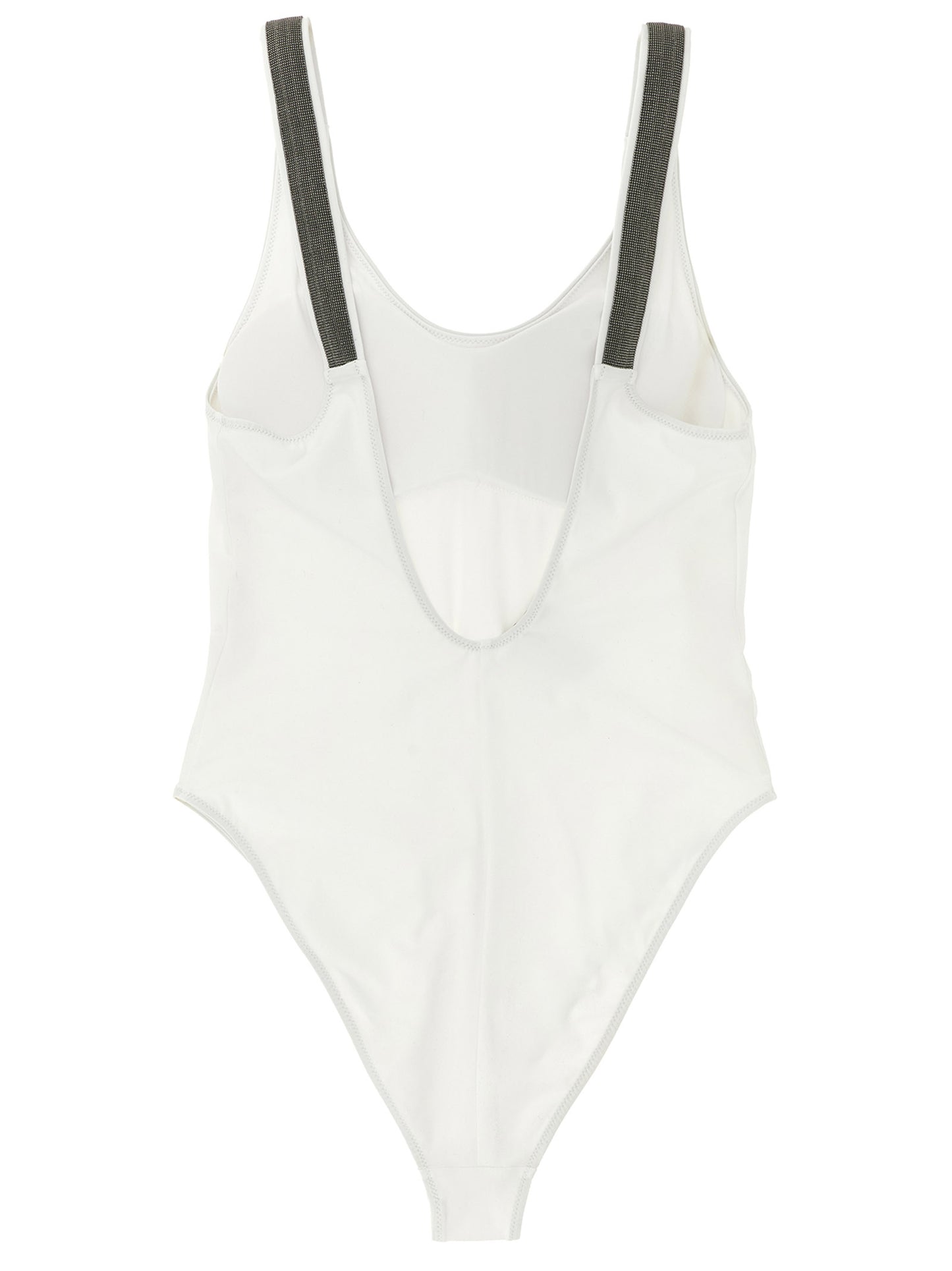 Brunello Cucinelli Monile Women's Stretch Polyamide One-Piece Swimsuit - White