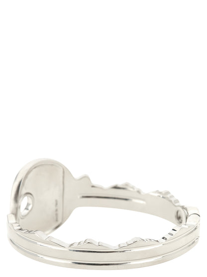Bracelet by MM6 Maison Margiela for women in virgin wool silver & signature showcases a cosmopolitan silhouette, artfully capturing the essence of the cosmopolitan Women's Bangle Silver Brass Bracelet with a cosmopolitan bangle bracelet design.