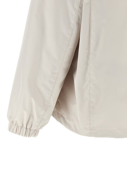 Hooded Windbreaker Jacket by MooRER for women in polyester & goose down beige features an perennial silhouette with a refined and perennial hooded, insulated & windproof for a sophisticated weather-resistant look.