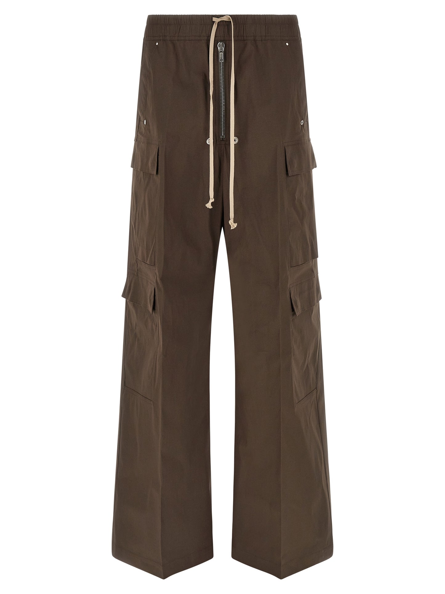 Cargo Pants by Rick Owens for men in stretch cotton brown features a architectural wide with a architectural long and architectural .