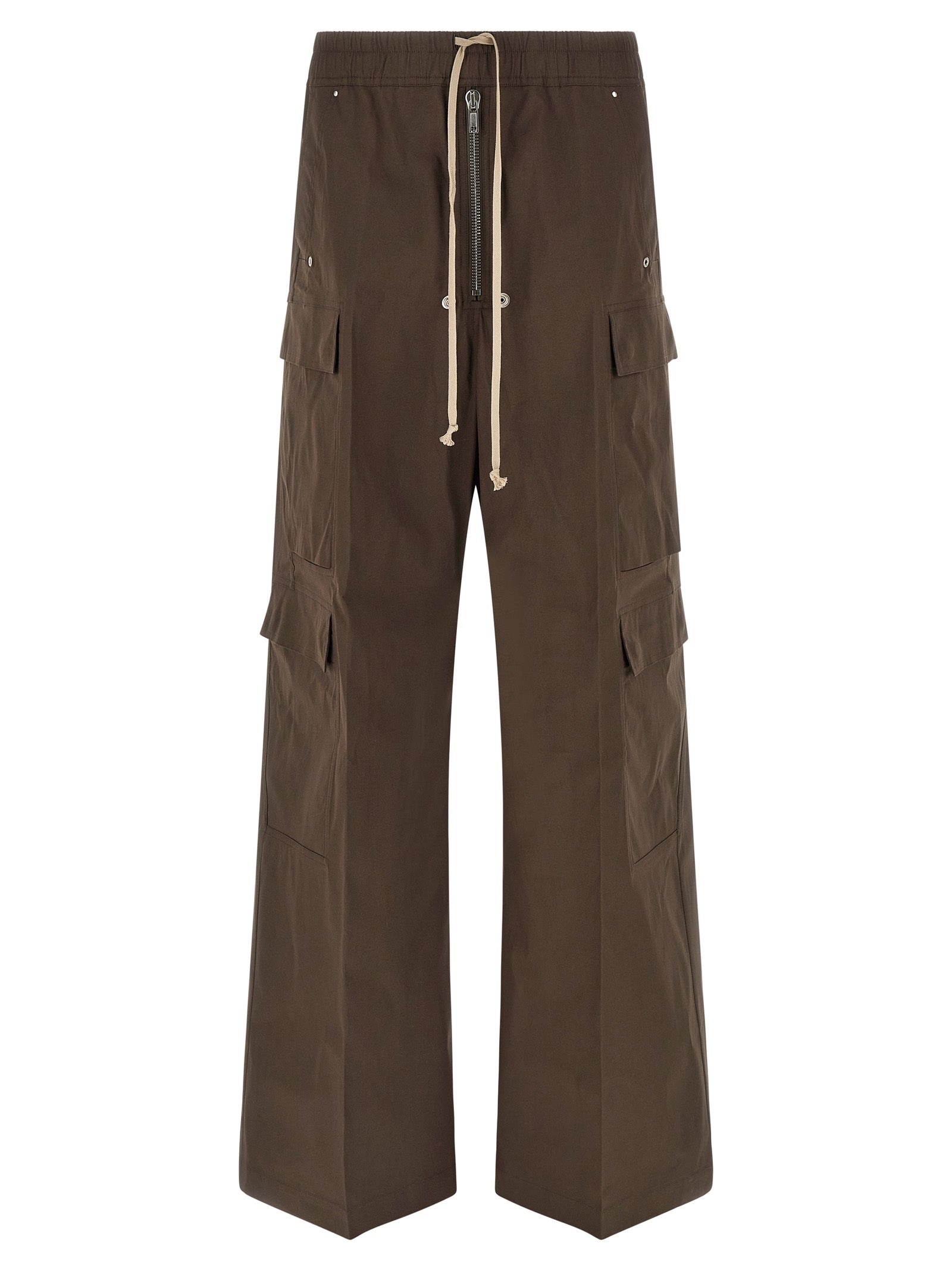 Cargo Pants by Rick Owens for men in stretch cotton brown features a architectural wide with a architectural long and architectural .