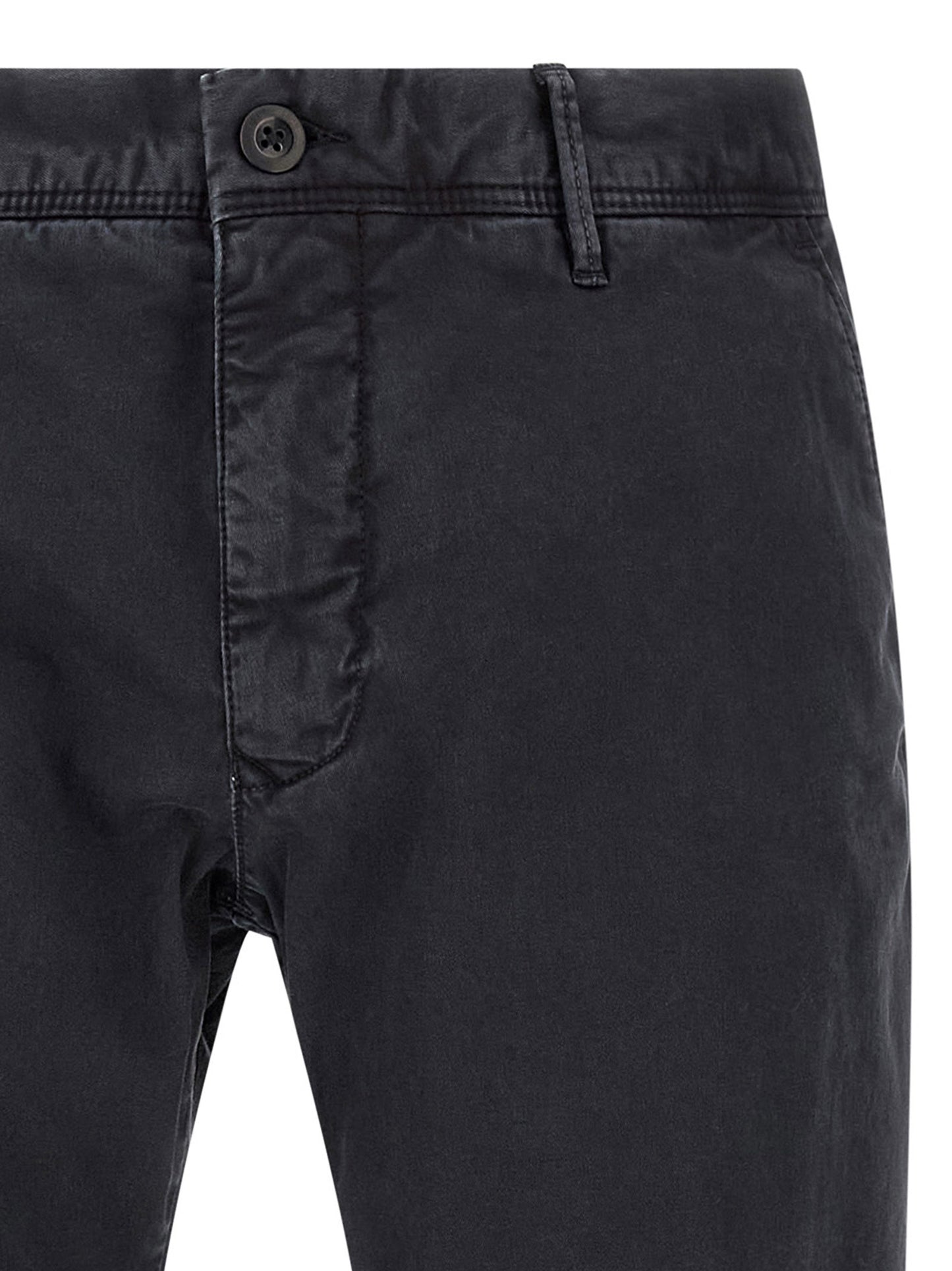 Casual Pants by Incotex for men in stretch cotton dark-blue presents a refined pantology silhouette, artfully defined by a refined pantology straight-leg, long, and a sophisticated low rise.