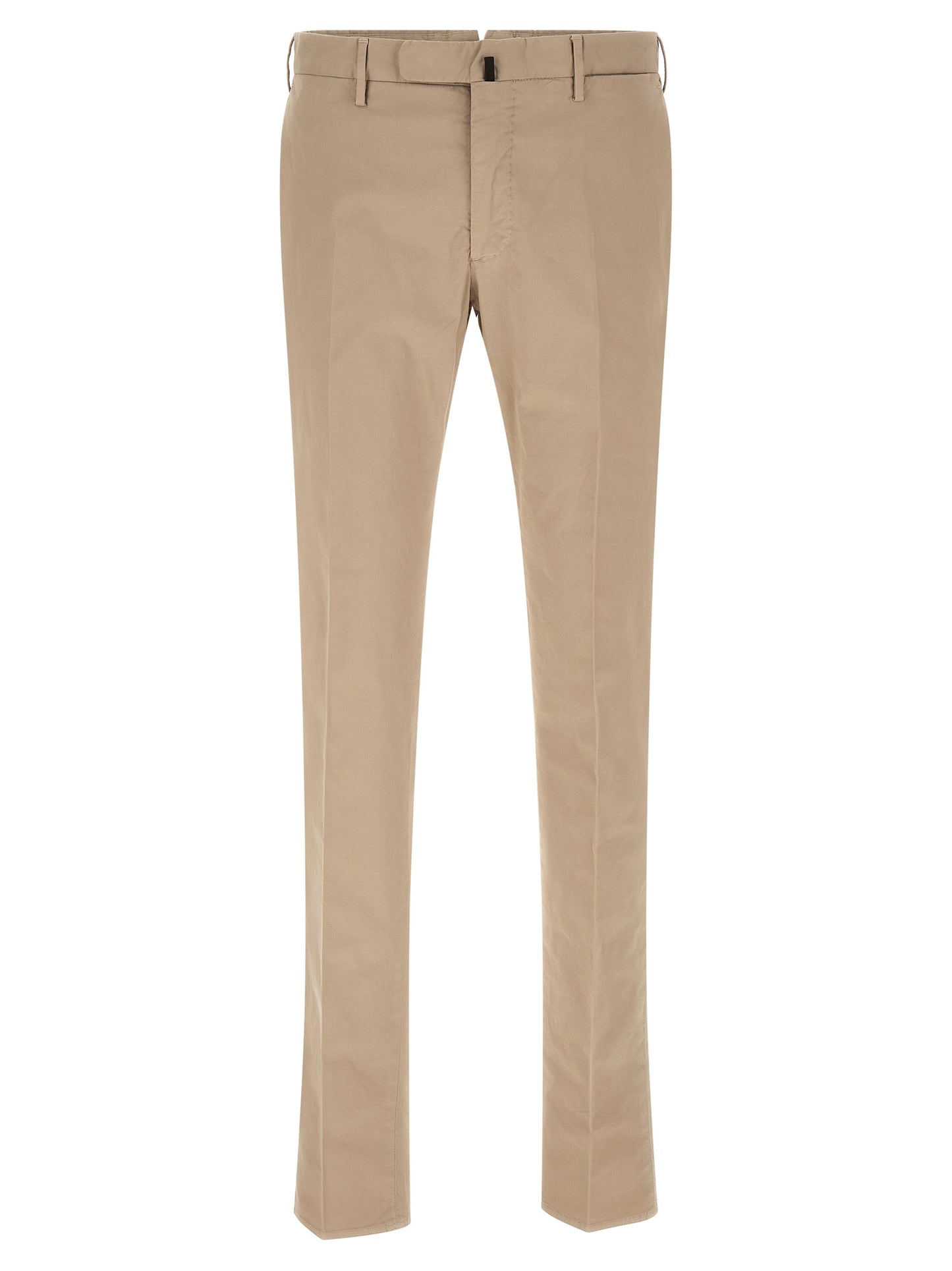 Trousers by Incotex for men in stretch cotton beige presents a smart silhouette, meticulously detailed with a smart , a smart long, and a smart .