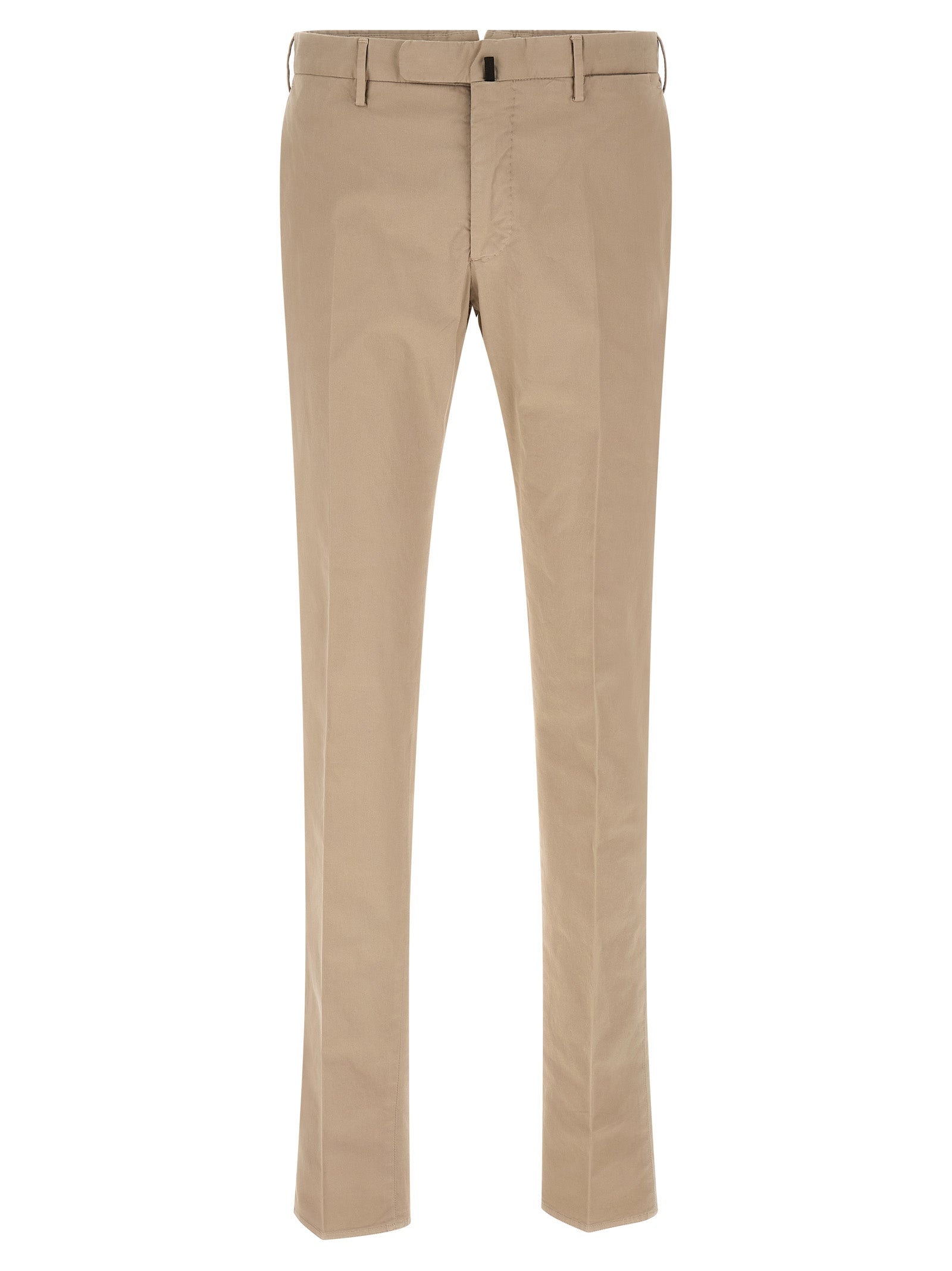 Trousers by Incotex for men in stretch cotton beige presents a smart silhouette, meticulously detailed with a smart , a smart long, and a smart .