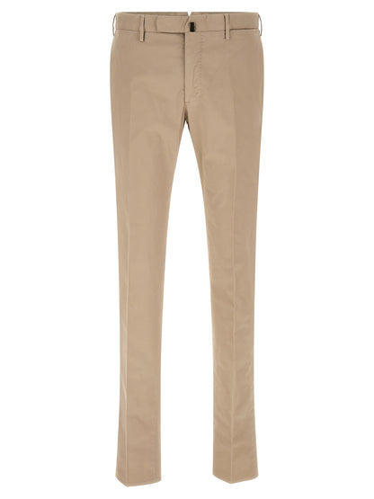 Trousers by Incotex for men in stretch cotton beige presents a smart silhouette, meticulously detailed with a smart , a smart long, and a smart .