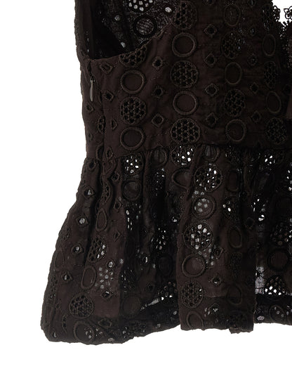 Blouse by PINKO for women in cotton brown presents a discerning silhouette, showcasing a sophisticated and for a truly discerning finish.