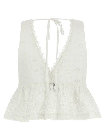 T-Shirt by PINKO for women in cotton white showcases a chic silhouette, artfully detailed with a chic v-neck neckline and for a chic finish.