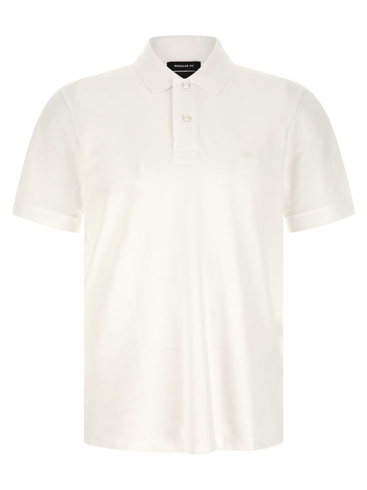 Polo Shirt by Hugo Boss for men in cotton white showcases a enviable silhouette, featuring a refined and short-sleeve for a enviable finish.