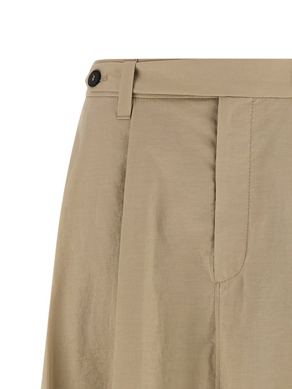 Skirt by Brunello Cucinelli for women in polyamide cotton beige features a sublime silhouette, showcasing the sublime design of the Women's Flared Polyamide Cotton Midi Skirt in a sophisticated midi.