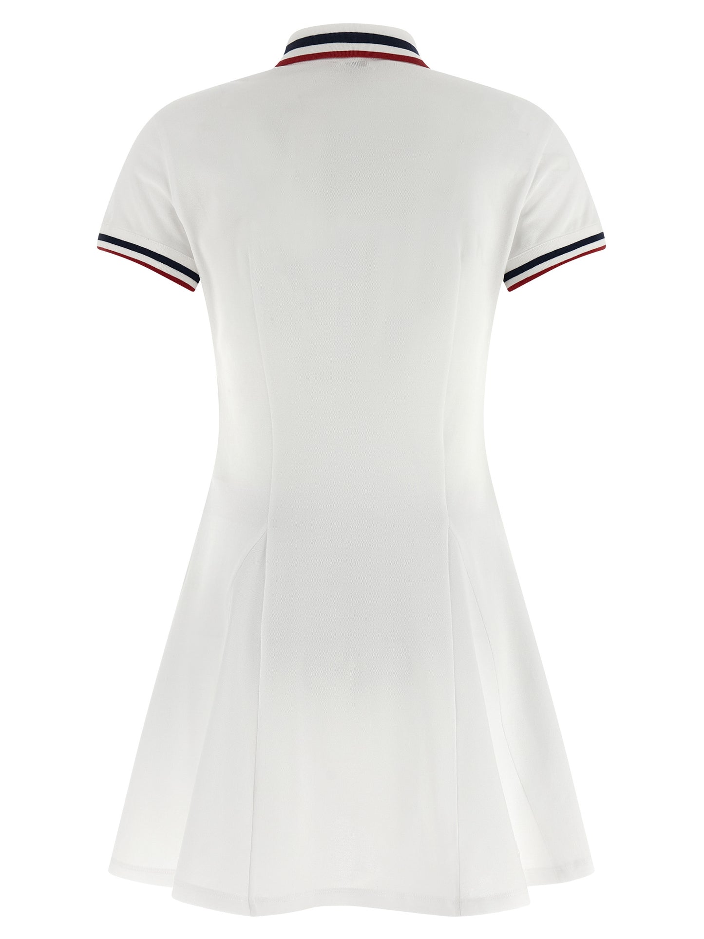 Dress by Brunello Cucinelli for women in stretch cotton white, signature & striped features an eye catching silhouette with a sophisticated shirt-collar neckline, elegant , and a refined short mini for a eye catching aesthetic.