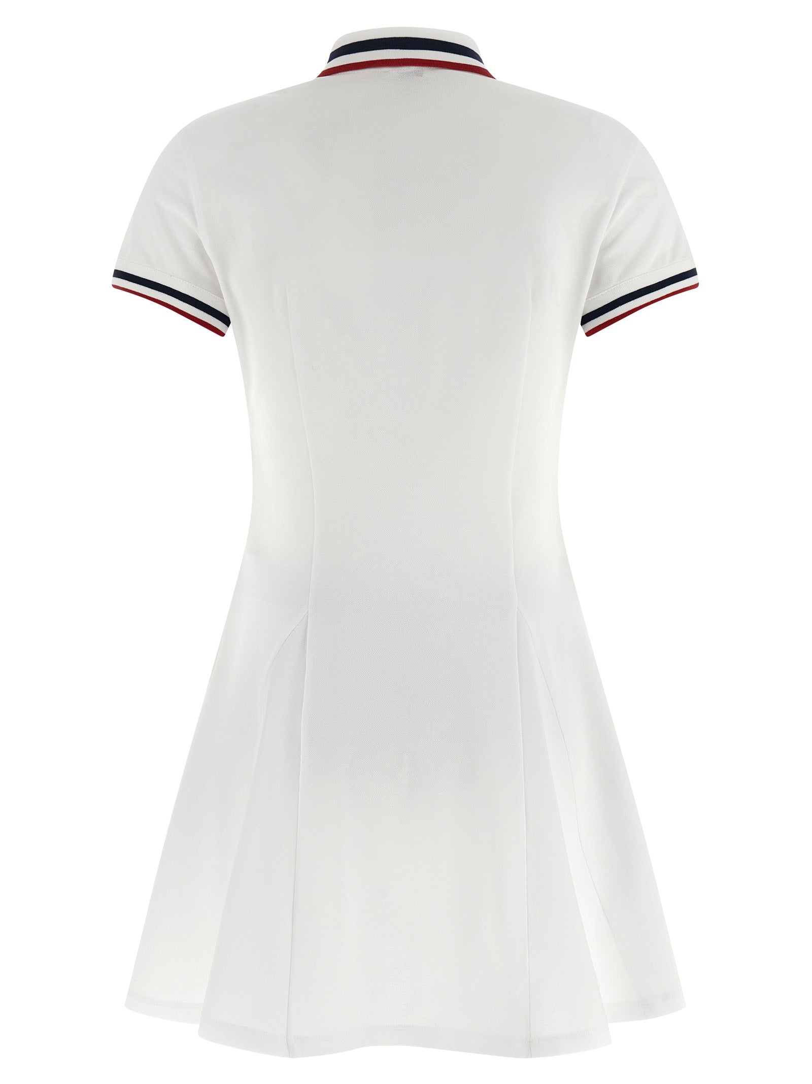 Dress by Brunello Cucinelli for women in stretch cotton white, signature & striped features an eye catching silhouette with a sophisticated shirt-collar neckline, elegant , and a refined short mini for a eye catching aesthetic.