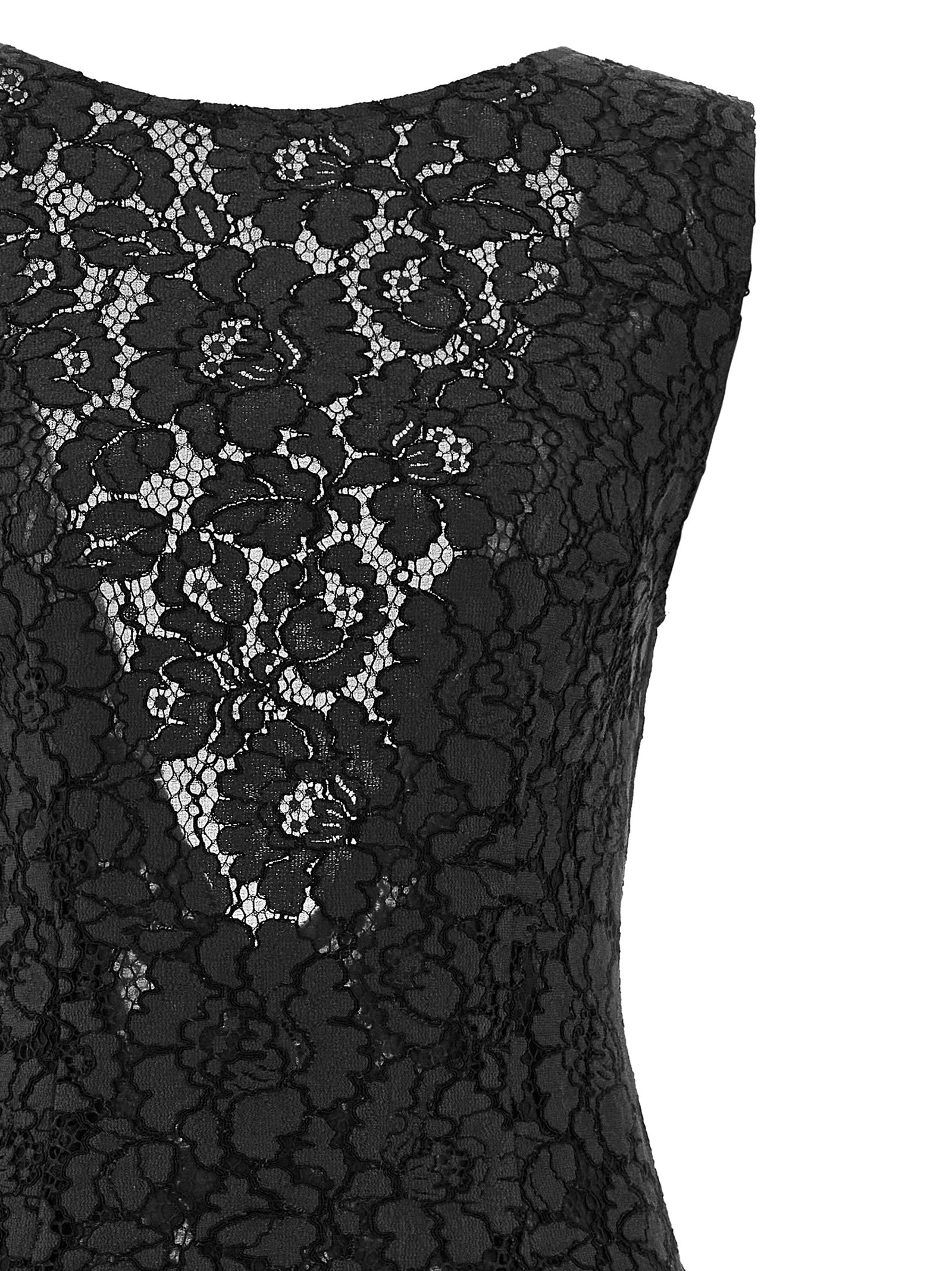 Dress by PINKO for women in polyamide viscose & cotton black & transparent showcases a striking silhouette, elegantly detailed with a , refined split boat neckline, and a striking midi for a striking finish.