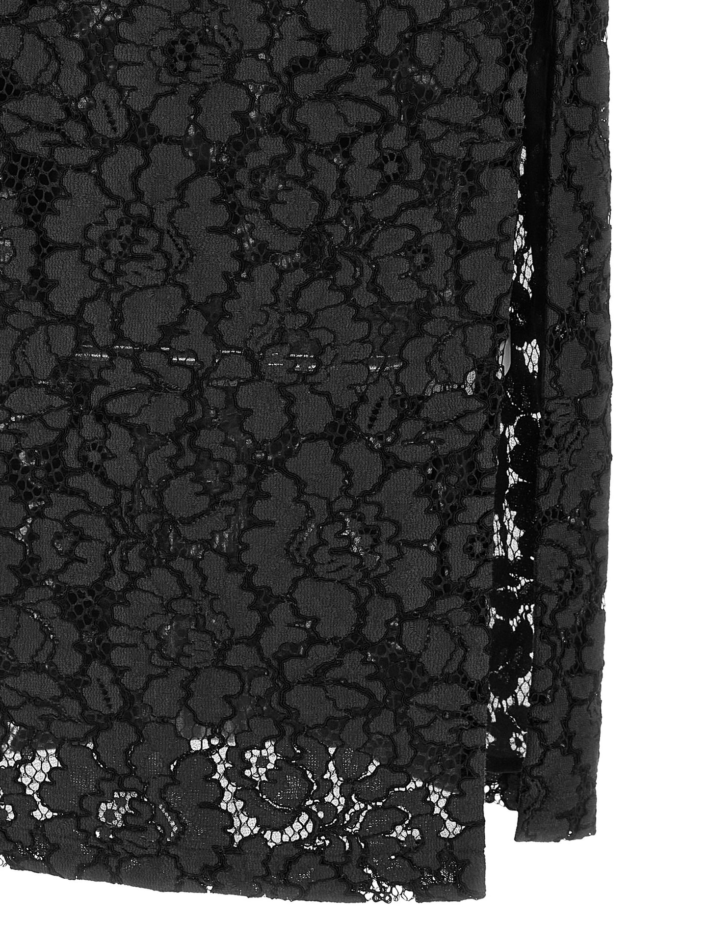 Dress by PINKO for women in polyamide viscose & cotton black & transparent features a dramatic silhouette, showcasing an elegant and that flows into a dramatic midi.