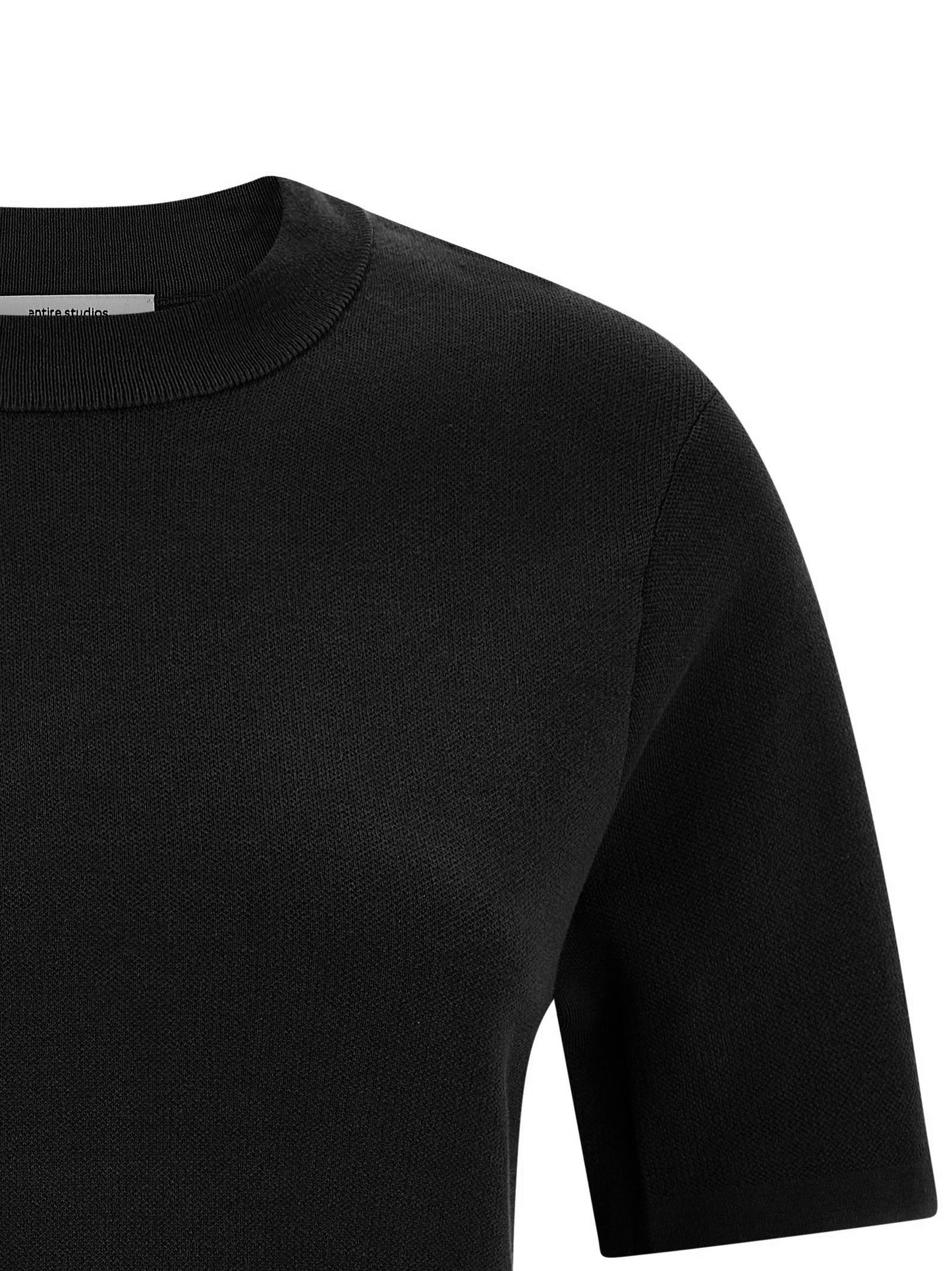 Entire Studios Women's Crew Neck Cotton T-Shirt - Black
