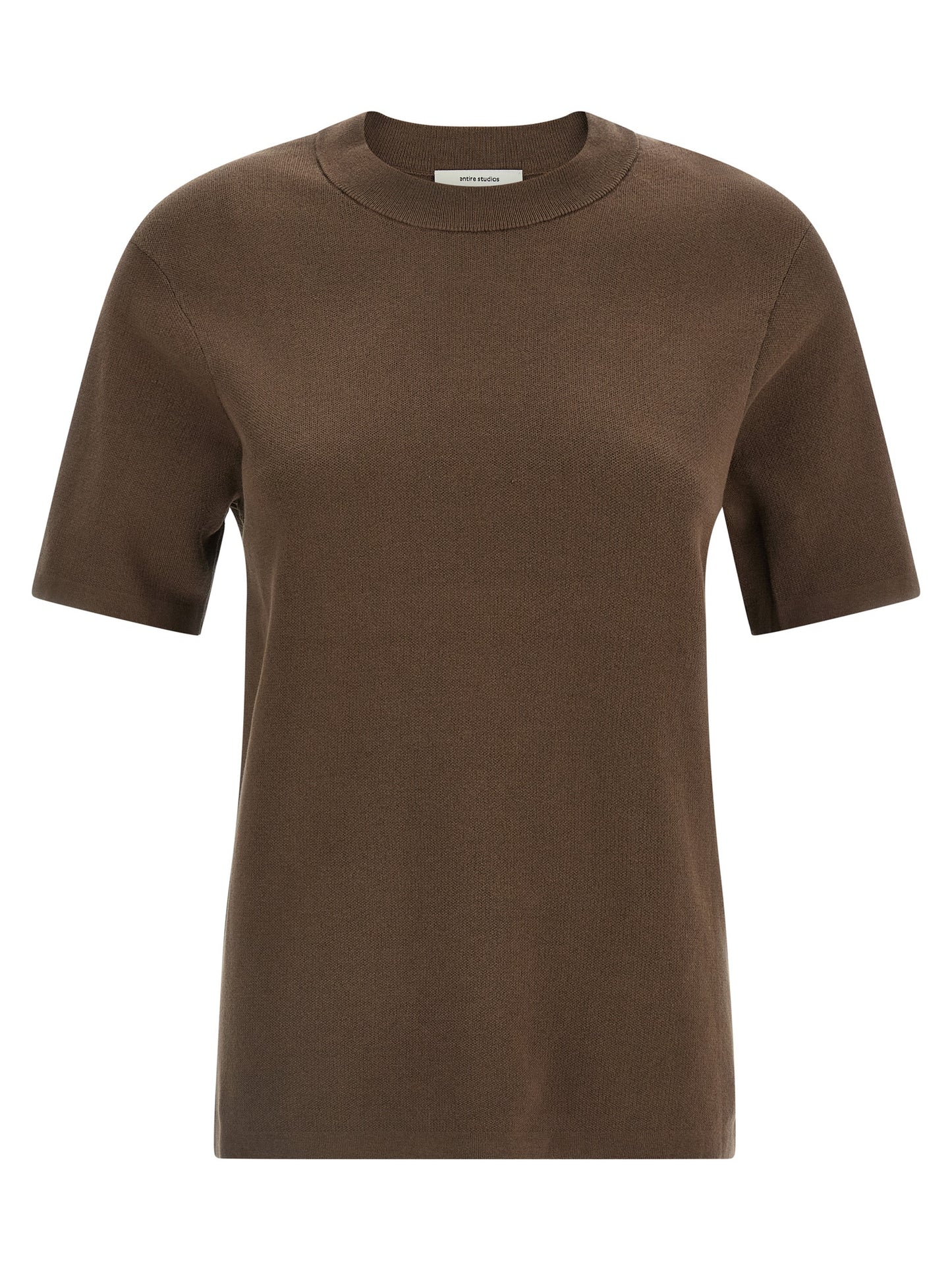 T-Shirt by Entire Studios for women in cotton brown features an on trend silhouette, perfectly showcasing a on trend short-sleeve and crew neckline for an elevated aesthetic.