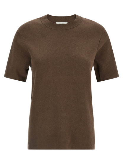 T-Shirt by Entire Studios for women in cotton brown features an on trend silhouette, perfectly showcasing a on trend short-sleeve and crew neckline for an elevated aesthetic.