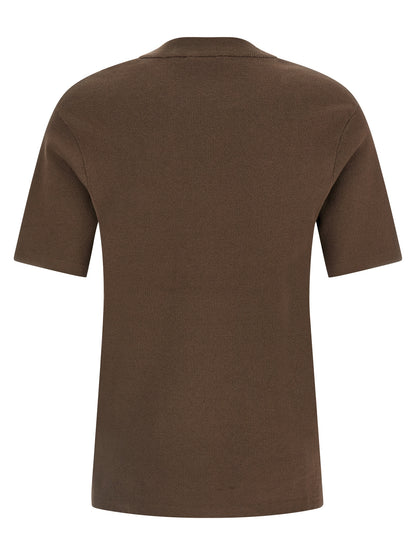 T-Shirt by Entire Studios for women in cotton brown showcases a unassuming silhouette, artfully detailed with a refined crew neckline and unassuming for a sophisticated, contemporary look.