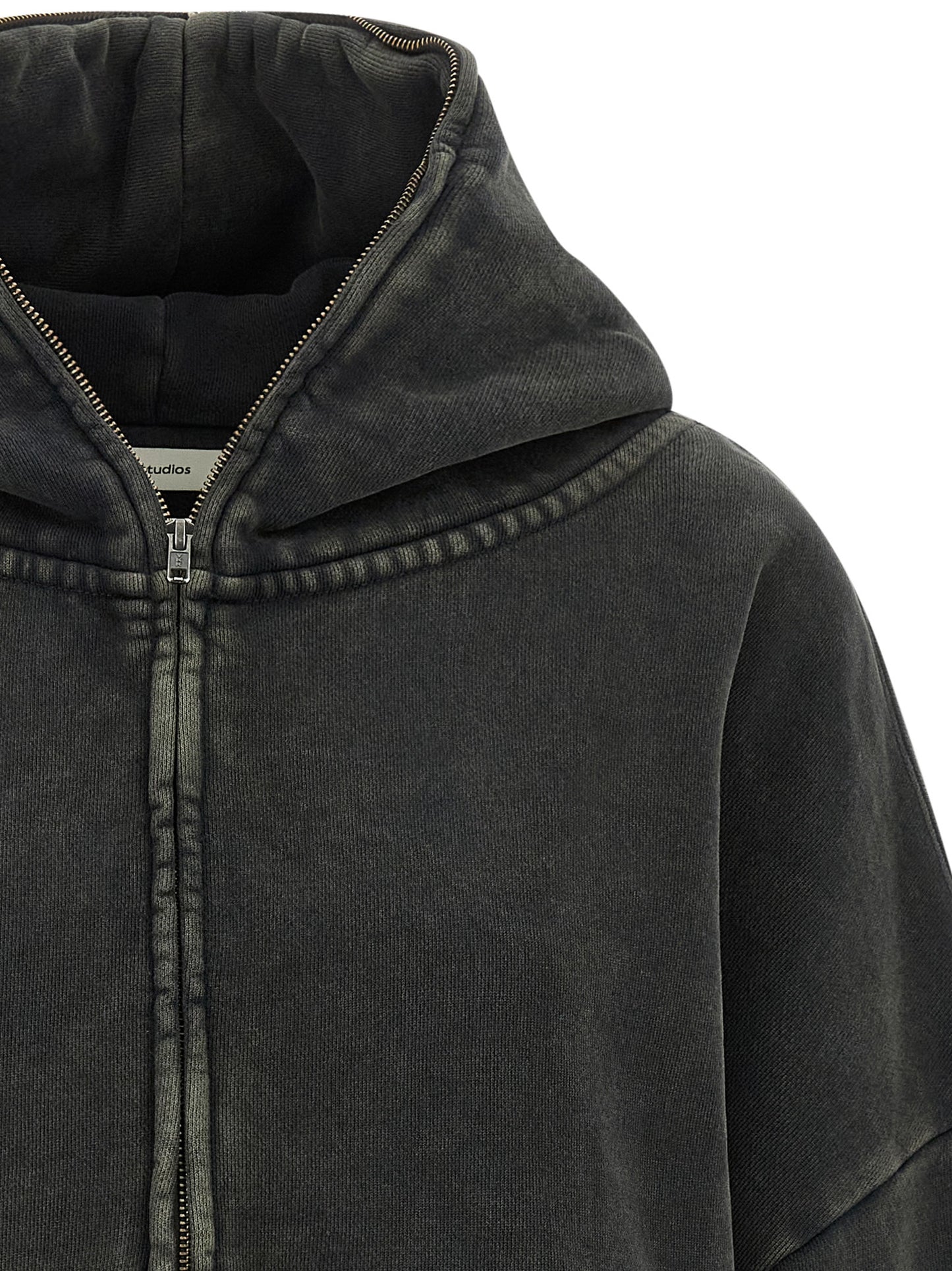 Sweatshirt Hoodie by Entire Studios for women in cotton gray features a edgy silhouette, detailed with a edgy hooded neckline and for a refined finish.
