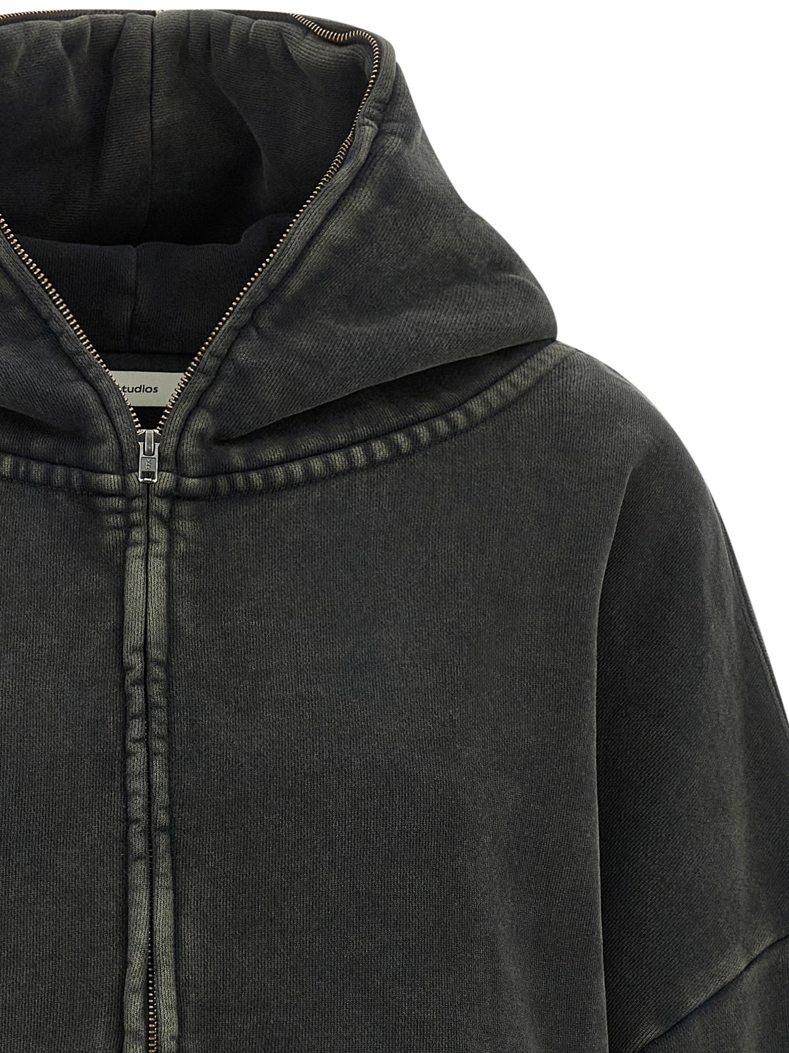 Sweatshirt Hoodie by Entire Studios for women in cotton gray features a edgy silhouette, detailed with a edgy hooded neckline and for a refined finish.