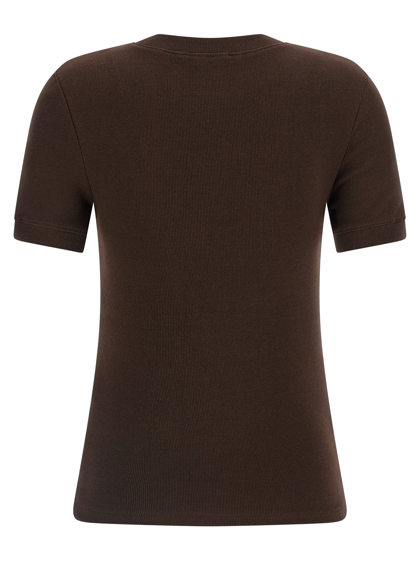 Entire Studios Women's Crew Neck Stretch Cotton T-Shirt - Brown