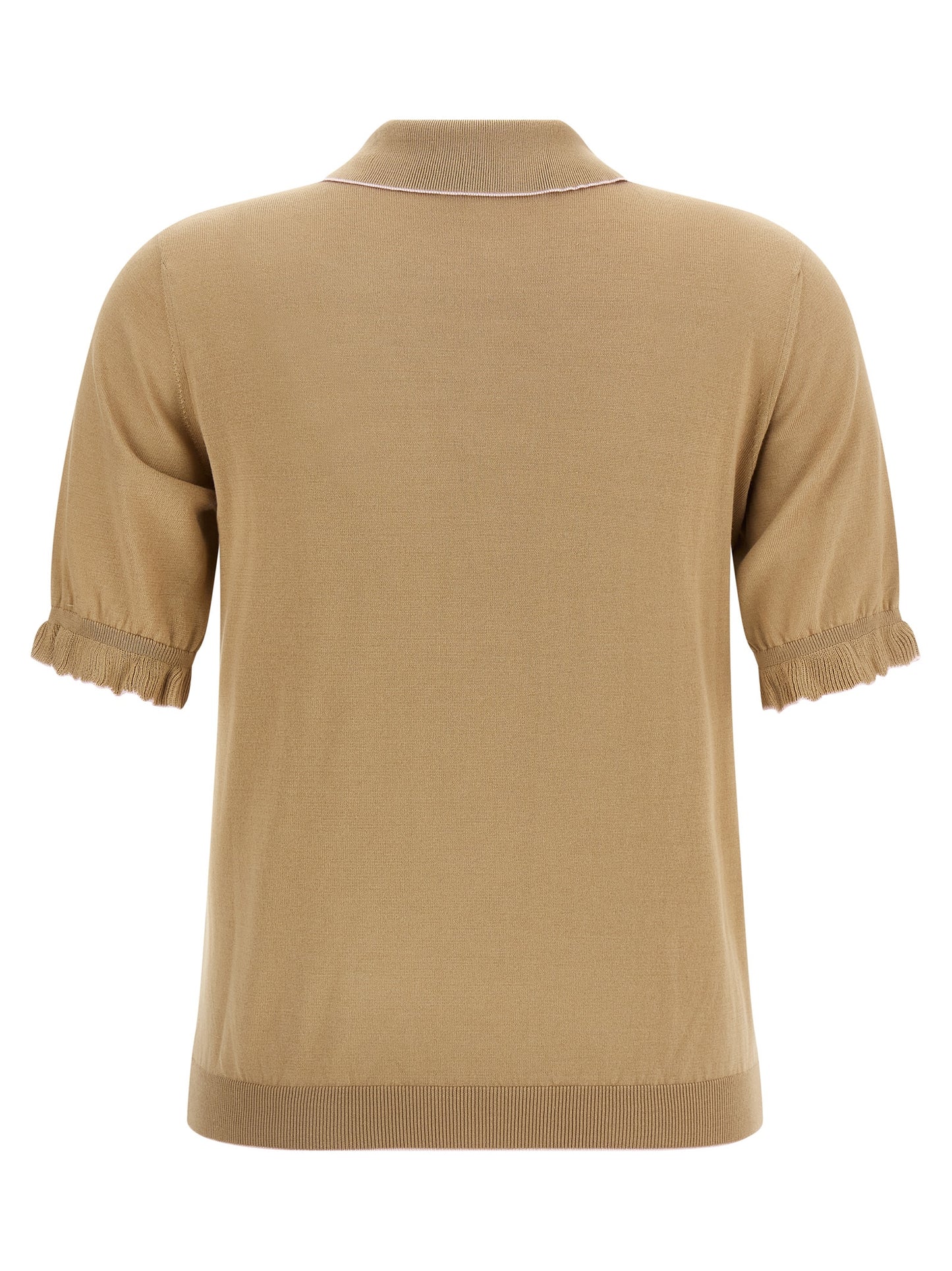 Polo Shirt by Fabiana Filippi for women in cotton & silk beige showcases a enviable silhouette, featuring a refined and for a enviable finish.