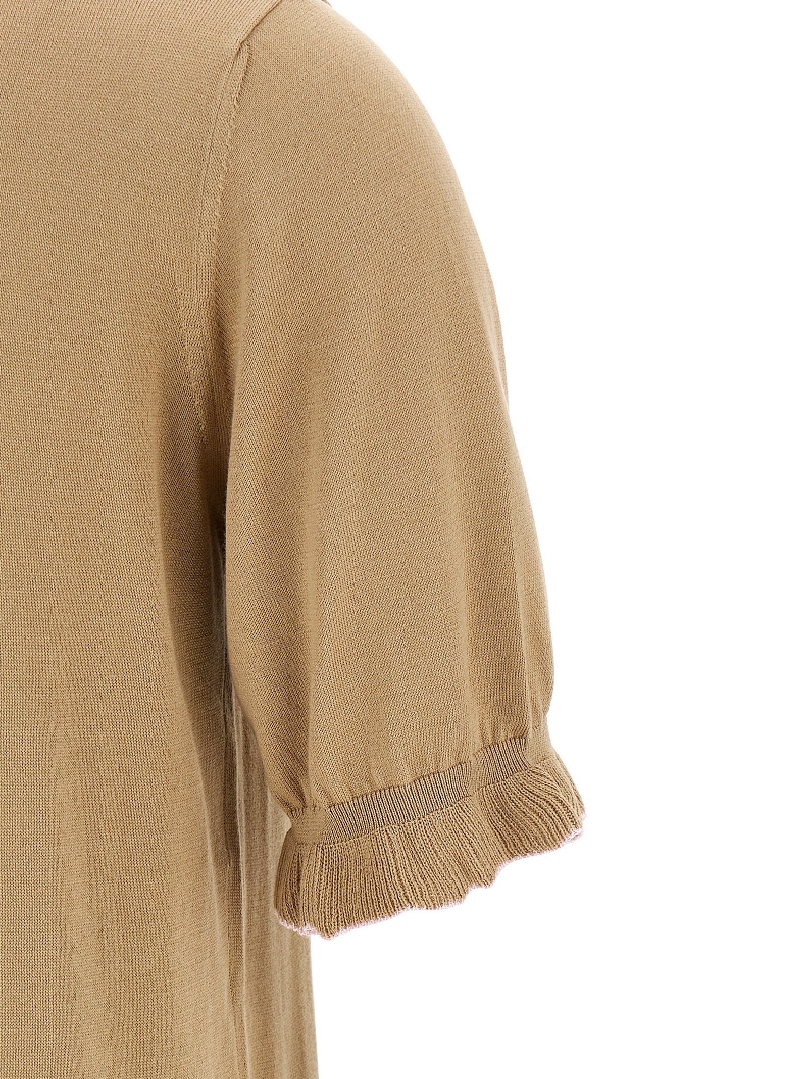Polo Shirt by Fabiana Filippi for women in cotton & silk beige features a eye catching silhouette, showcasing a refined and for a eye catching finish.