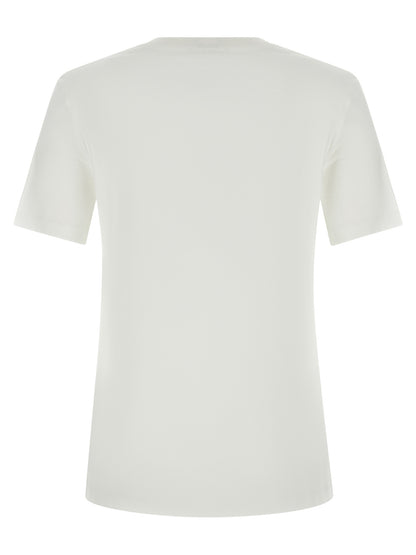 T-Shirt by Chloé for women in organic cotton denim white & print features an on trend silhouette, perfectly showcasing a on trend and crew neckline for an elevated aesthetic.