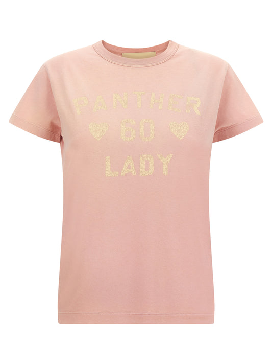 T-Shirt by Valentino Garavani for women in cotton multicolor, pink & print showcases a dramatic silhouette, elegantly detailed with a dramatic crew neckline and short-sleeve for a truly dramatic finish.