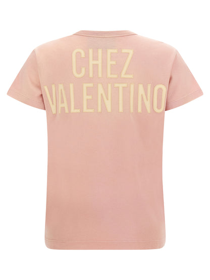 T-Shirt by Valentino Garavani for women in cotton multicolor, pink & print showcases a unassuming silhouette, artfully detailed with a refined crew neckline and unassuming for a sophisticated, contemporary look.