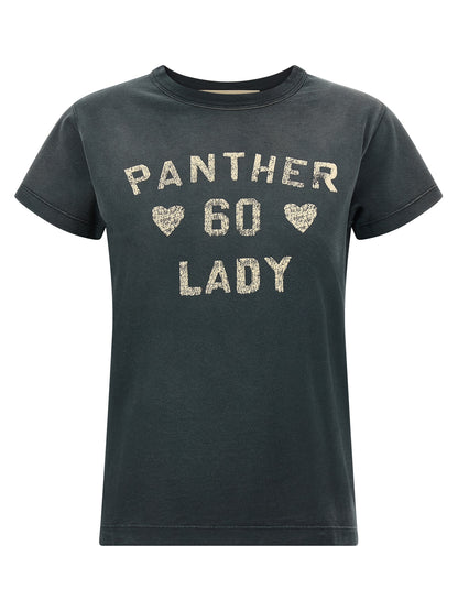 T-Shirt by Valentino Garavani for women in cotton gray & print showcases a fashionable silhouette, elegantly detailed with a fashionable short-sleeve and crew neckline for a sophisticated, high-fashion look.
