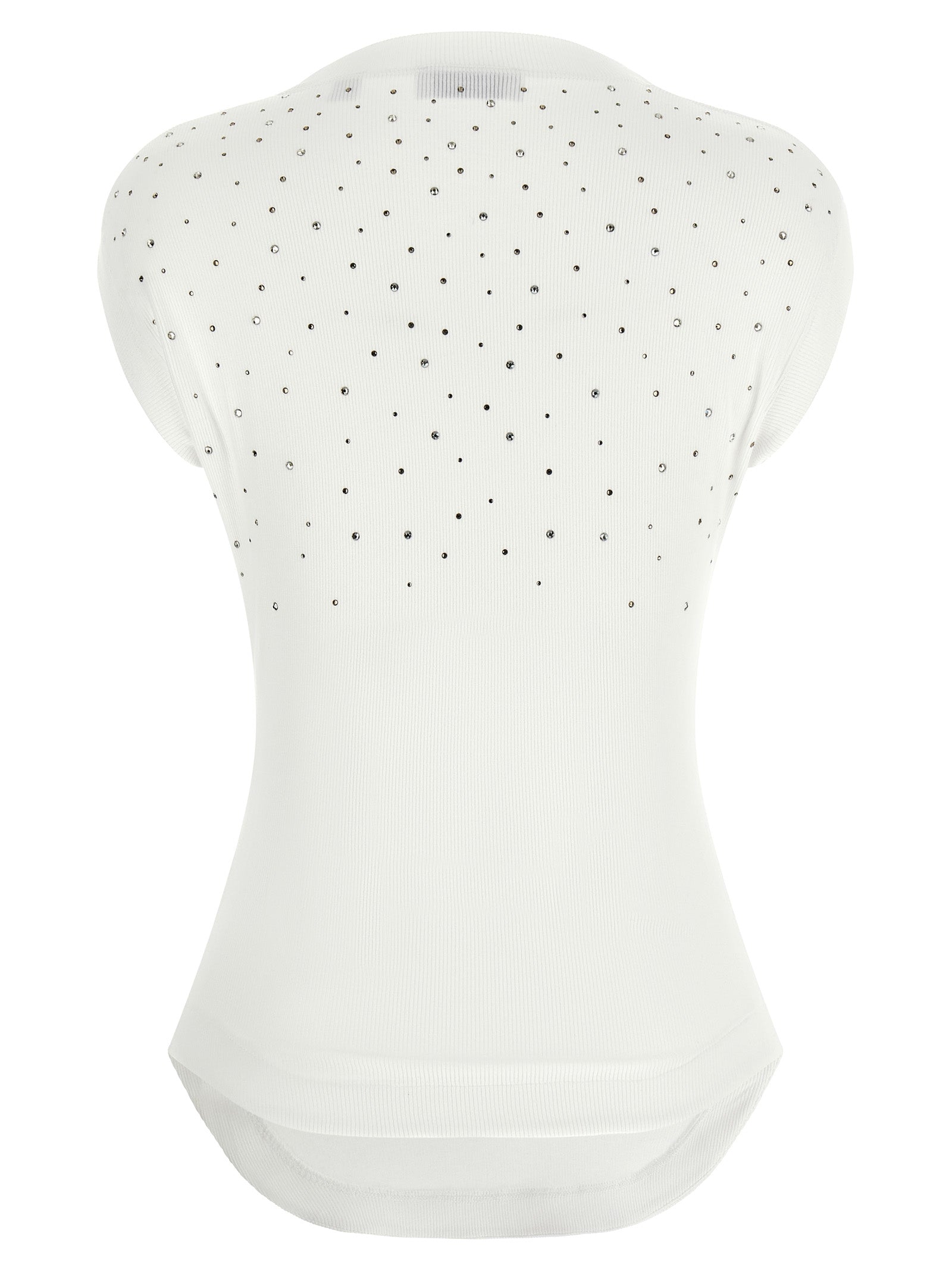 T-Shirt by Off-White for women in stretch viscose white showcases a fashionable silhouette, elegantly detailed with a fashionable and crew neckline for a sophisticated, high-fashion look.