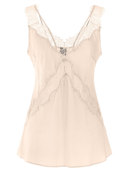 Shirt by PINKO for women in viscose twill multicolor & pink showcases a sharp silhouette, elegantly detailed with a sharp v-neck neckline and sharp .
