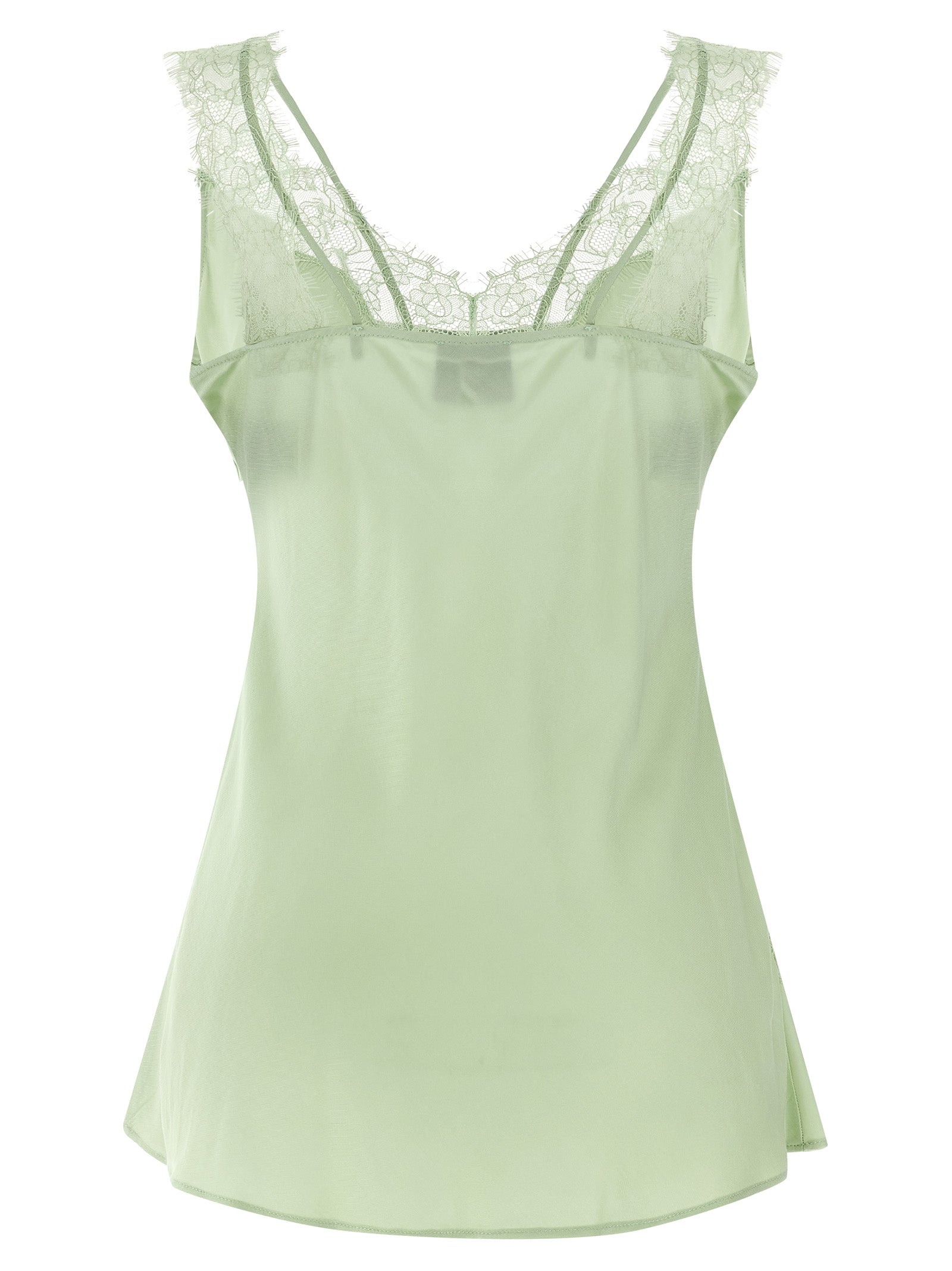 Blouse by PINKO for women in viscose twill bicolour & green presents a discerning silhouette, showcasing a sophisticated v-neck neckline and for a truly discerning finish.