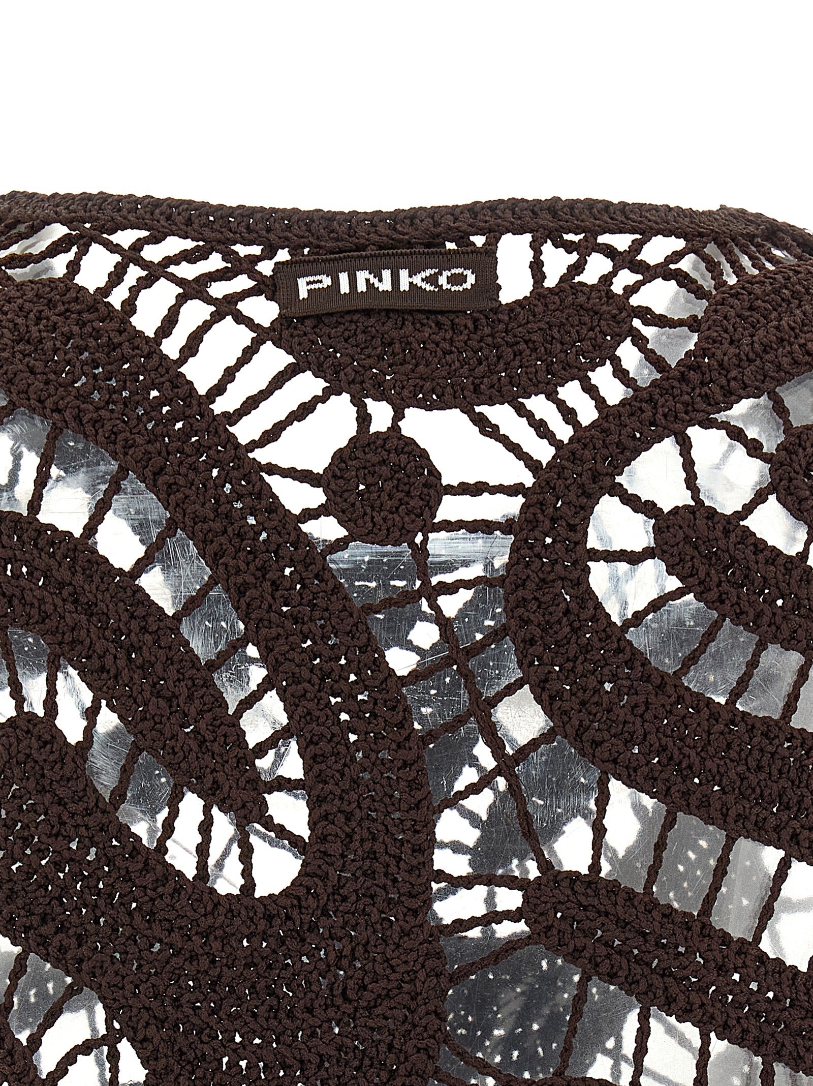 Blouse by PINKO for women in polyamide viscose brown & patterned showcases a sublime silhouette, artfully detailed with a sublime and for a sophisticated, sublime finish.