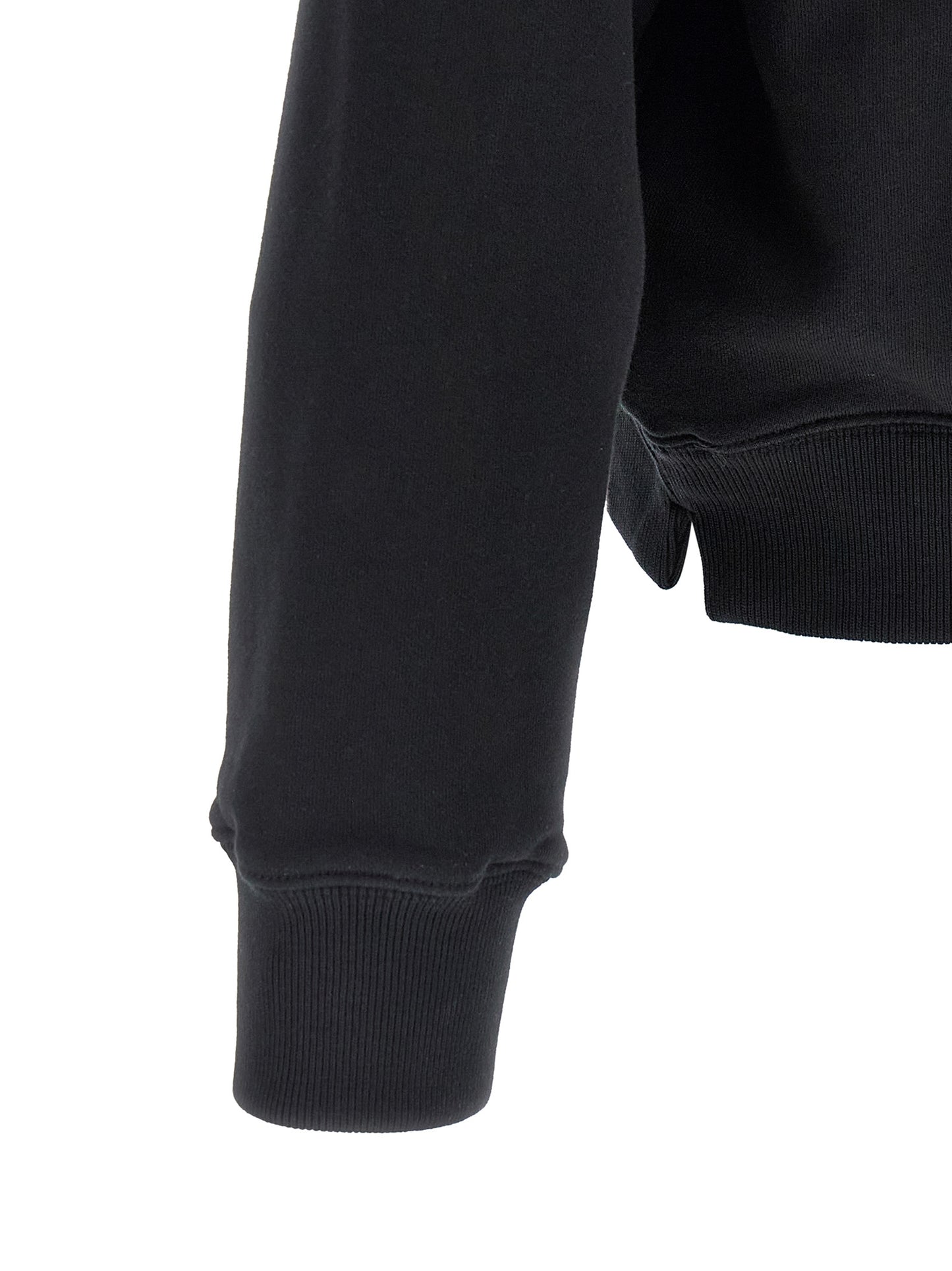 Sweatshirt Hoodie by Off-White for men in cotton black, white, signature & print features an luminous silhouette, showcasing a sophisticated hooded neckline and for a truly luminous look.