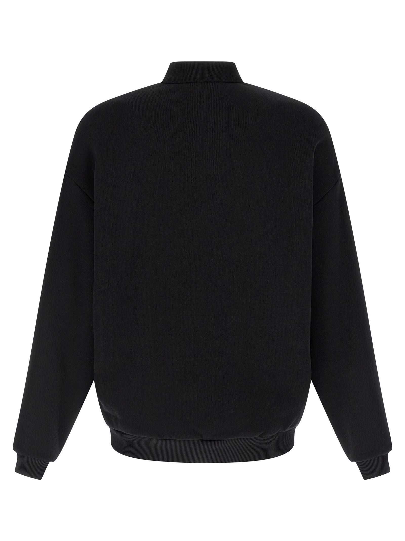 Sweatshirt by Autry for men in cotton black & print showcases a slouchy chic silhouette, artfully detailed with a slouchy chic and for a slouchy chic finish.