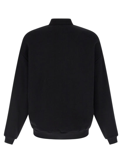 Sweatshirt by Autry for men in cotton black & print showcases a slouchy chic silhouette, artfully detailed with a slouchy chic and for a slouchy chic finish.