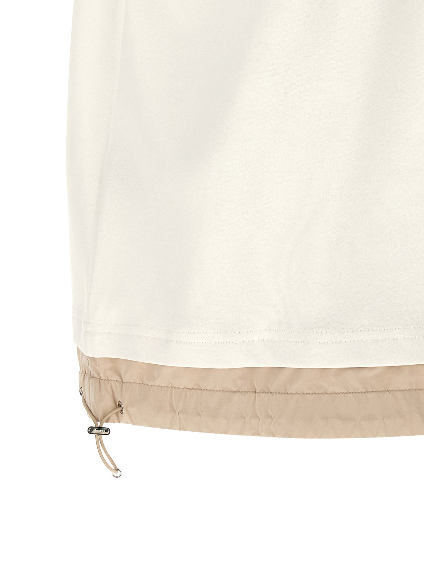 Activewear T-Shirt by MooRER for women in polyamide cotton beige features an ergonomic design with , highlighting a ergonomic length and ergonomic for a high-performance look.