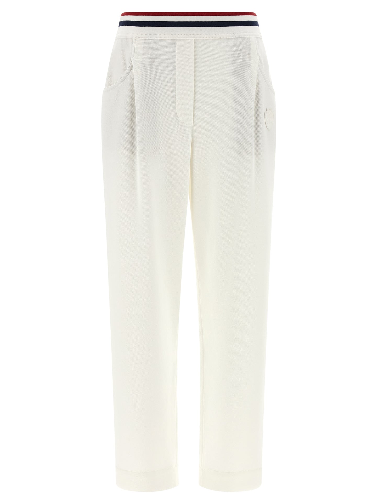 Brunello Cucinelli Women's Straight Leg Polyamide Cotton Joggers - White