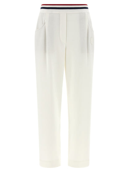 Brunello Cucinelli Women's Straight Leg Polyamide Cotton Joggers - White