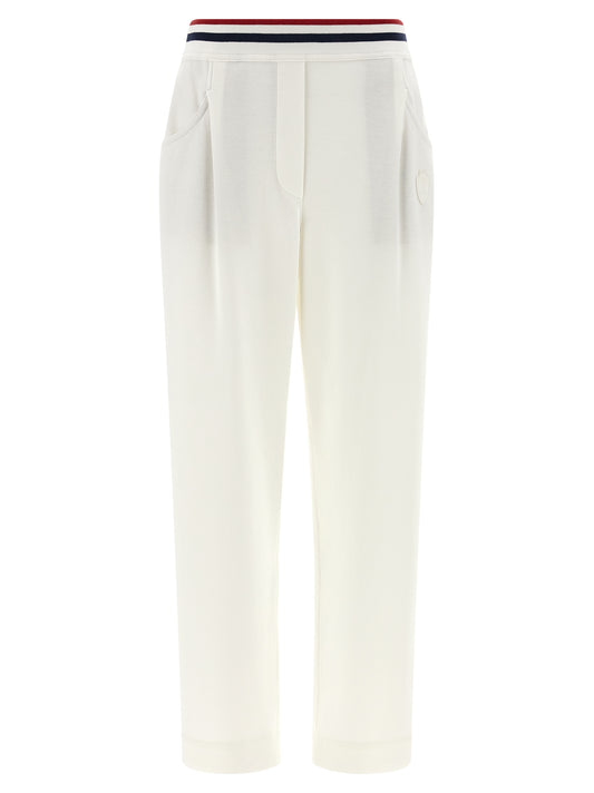 Brunello Cucinelli Women's Straight Leg Polyamide Cotton Joggers - White