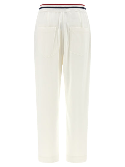 Brunello Cucinelli Women's Straight Leg Polyamide Cotton Joggers - White