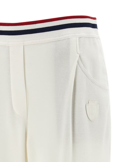 Brunello Cucinelli Women's Straight Leg Polyamide Cotton Joggers - White
