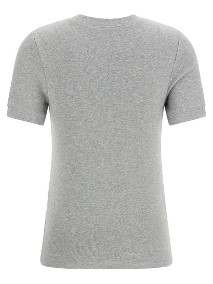 T-Shirt by Entire Studios for women in stretch cotton gray features a plush silhouette, showcasing a sophisticated crew neckline and for a truly plush finish.
