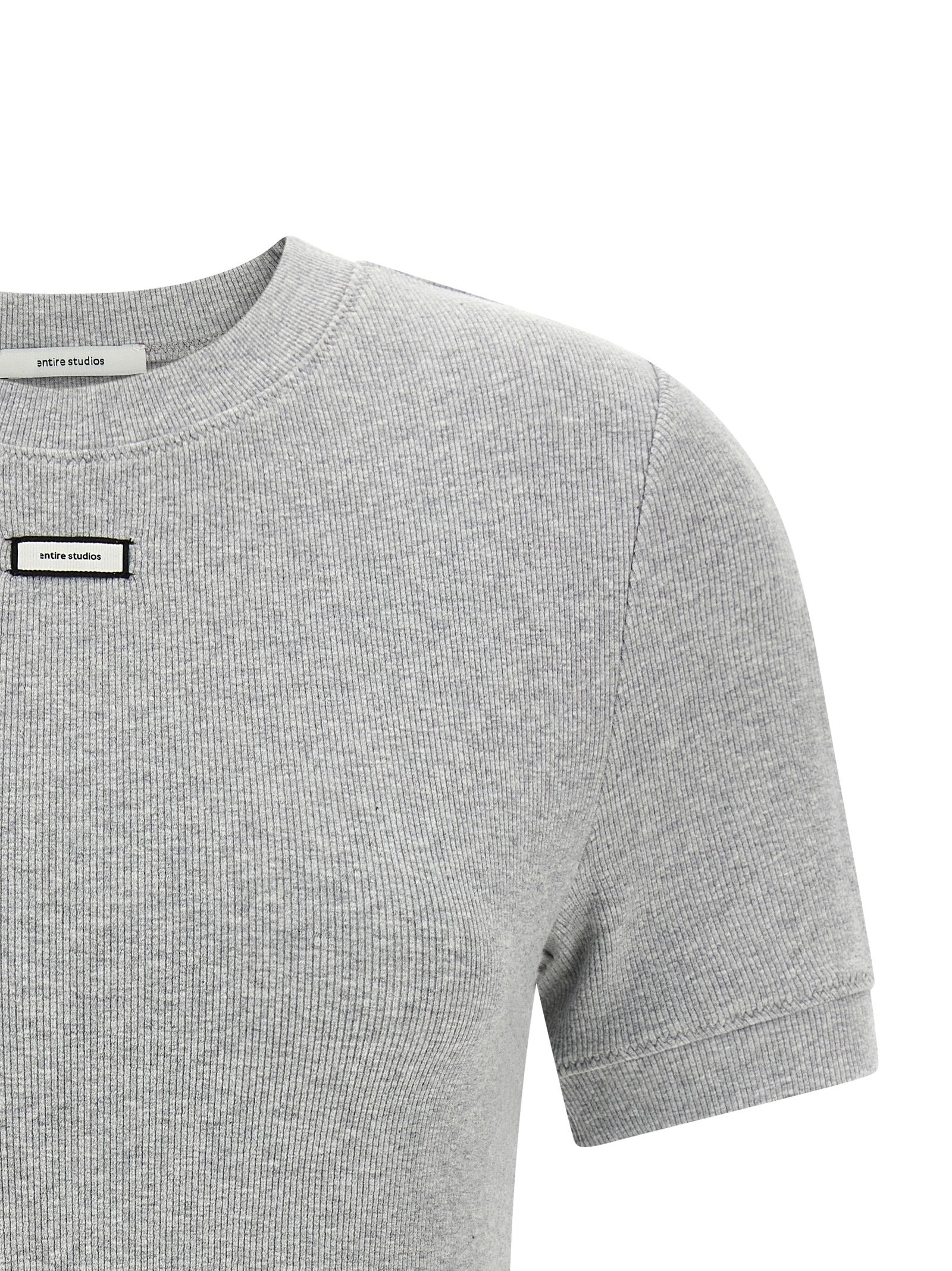 T-Shirt by Entire Studios for women in stretch cotton gray showcases a chic silhouette, artfully detailed with a chic and for a chic finish.