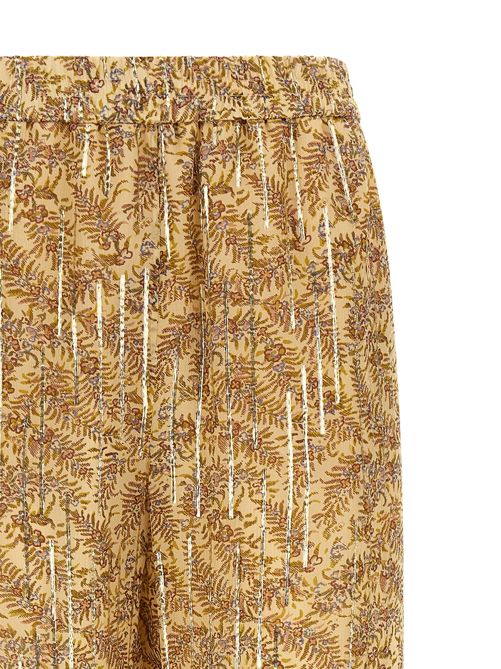 Casual Pants by Valentino Garavani for women in metallized fiber & silk multicolor, paisley & print features a polished silhouette with a polished wide, reaching a polished long and finished with a polished .