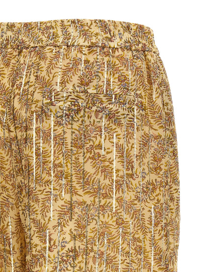 Casual Pants by Valentino Garavani for women in metallized fiber & silk multicolor, paisley & print features a refined silhouette with a refined wide, defined by a and a refined long for a refined finish.