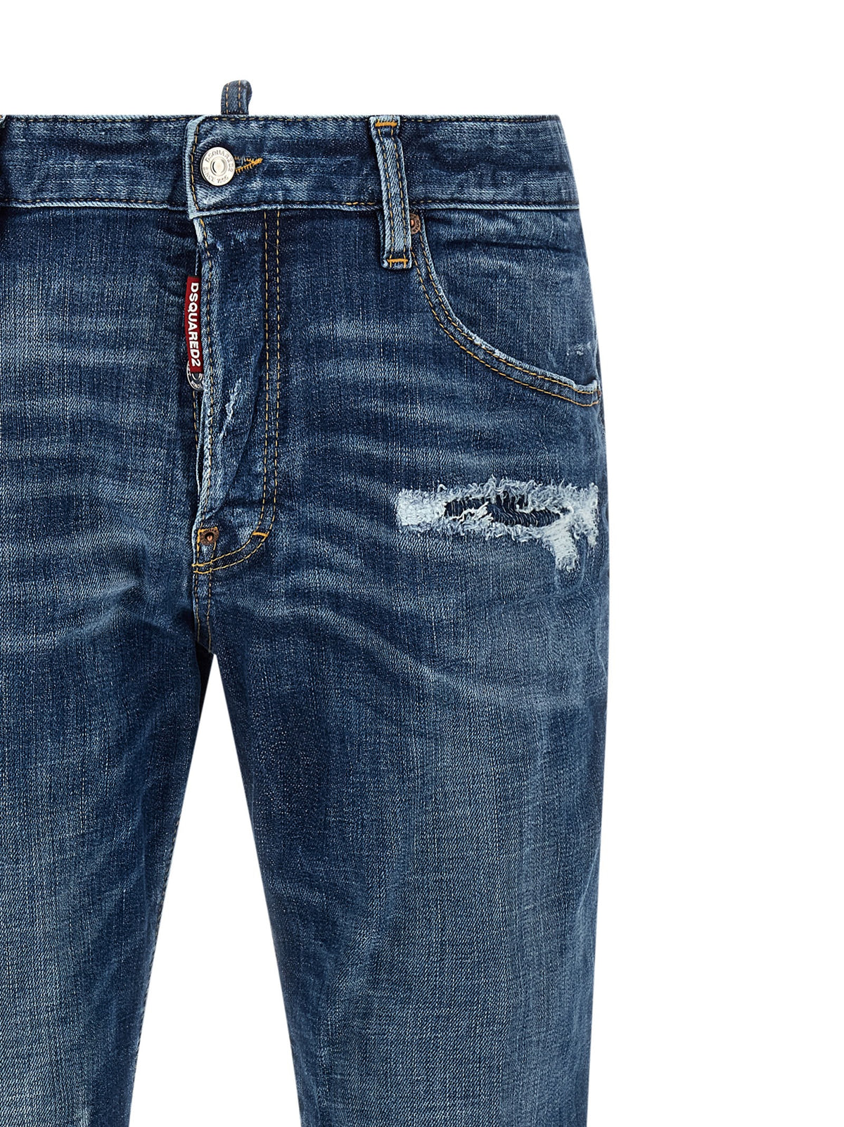 Dsquared² Men's Low Rise Stretch Denim Cotton Polyester Jeans - Blue